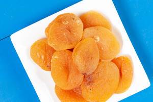 Flat lay above Dried Peaches