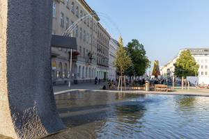 Fontäne Wasserwelt am Kardinal-Rauscher-Platz in Wien