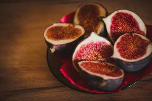 Fresh And Juicy Sliced Figs