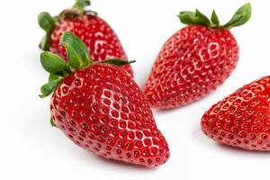 Fresh Red Strawberries on the white background (Flip 2019)