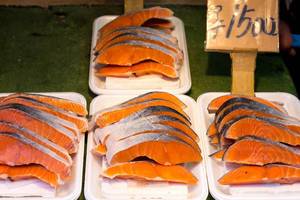Fresh Salmon in Tokyo