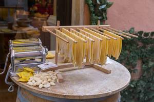 Frische hasugemachte italienische Pasta