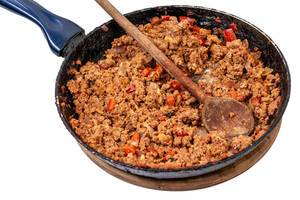 Frying Minced Meat with Paprika in the frying pan (Flip 2019)