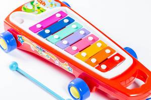 Full frame colorful xylophone for kids practicing music