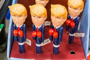 Funny Donald Trump talking and boxing pens saying phrases like "Never forget 7/11" and "My IQ is huge" for sale in Chicago