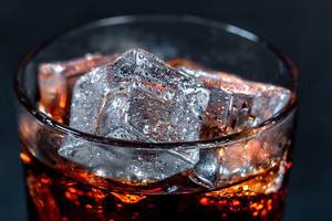 Glass of Cola with ice cubes