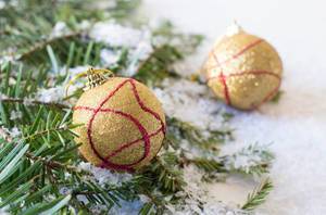 Gold Christmas ornaments