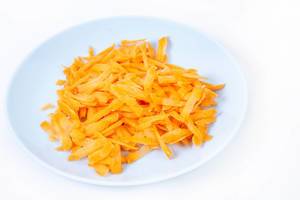 Grated Carrot on the blue plate (Flip 2019)