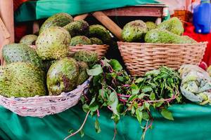 Green fruits and vegetables on baskets (Flip 2019)