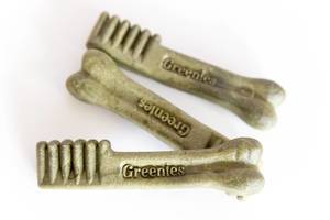 Greenies getreidefreie Zahnpflegesnacks in Nahaufnahme