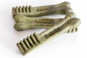 Greenies grain-free dental sticks for large dogs in close-up
