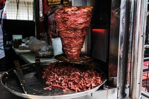 Grilled beef sliced for shawarma dishes (Flip 2019)