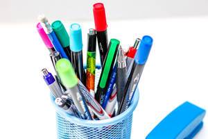 Group of Pen on a White Background