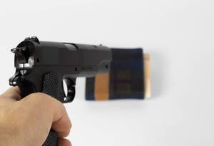 Gun aiming wallet