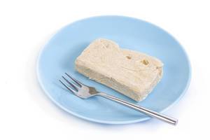 Halva candy with Vanilla on the plate