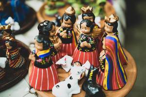 Handmade Guatemalan style nativity set