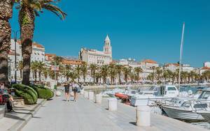 Harbour of Split in Croatia on a sunny day