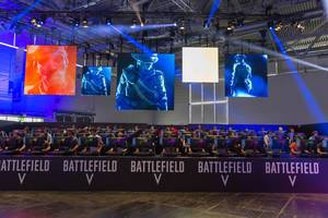 Hard core gaming at Battlefield V booth