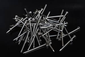 High Angle View on a Pile of Nails