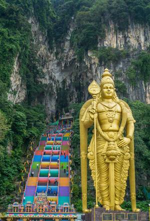 Hindu Temple at Batu Caves in Kuala Lumpur