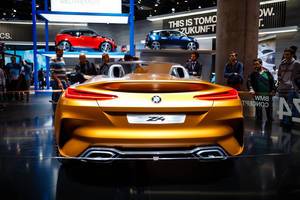 Hinteransicht des neuen BMW Z4 Konzepts bei der IAA 2017 in Frankfurt am Main