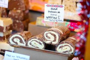 Homemade chocolate rolls at Sibiu Christmas Fair (Flip 2019)