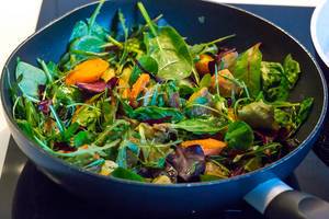 Homemade Vegetable Salad in a pan