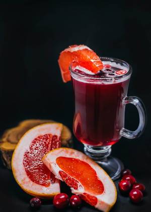 Hot Grapefruit And Cranberry Drink