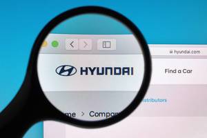 Hyundai website under magnifying glass