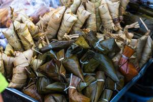 Ibos street food wrapped in banana leaves