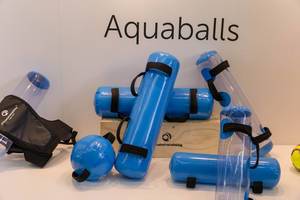 Innovatives Hydrovest, Aquabag and Aquaball für die Verbesserung der Stabilität angeboten von Ultimateinstability an der Fibo-Messe in Köln