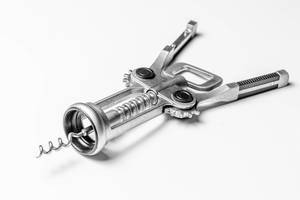 Iron corkscrew on a white background (Flip 2020)