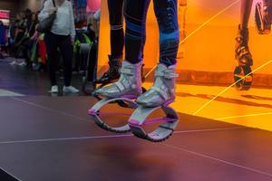 Jumping with Kangoo Jumps rebound shoes