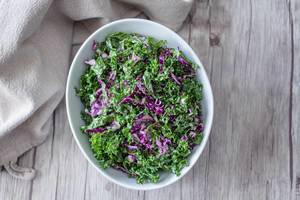 Kale  Salad Close Up Top View