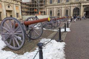 Kanonen am Royal Palace (königlicher Palast) in Stockholm