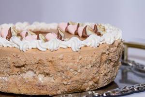 Kiev cake with cream and nuts  Flip 2019