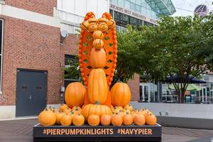 Kürbis-Marterpfahl zum Halloweenfest: #Pierpumpkinlights and Navy Pier