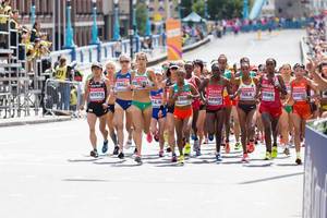 Läuferinnen (Marathon Finale) bei den IAAF Leichtathletik-Weltmeisterschaften 2017 in London