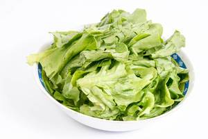 Lettuce Salad in the bowl above white background