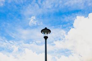 Light post with cloudy sky background (Flip 2019)