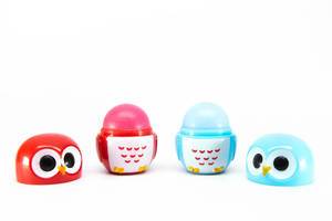 Lip balm in small owl shapes