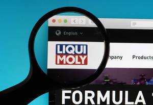 Liqui Moly logo under magnifying glass