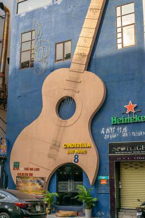 Live Music Bar in the Tourist Area of Ho Chi Minh City, Vietnam