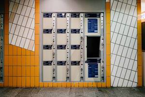 Lockers for luggage storage at Berlin train station