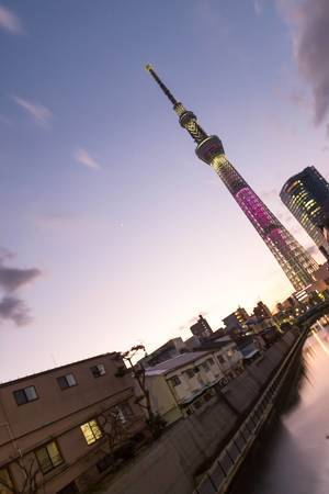 Long exposure of the Skytree in Tokyo
