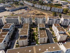 Luftbild eines Wohnblocks in Köln-Ossendorf