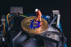 Man mining crytocurrency