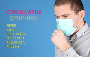 Man suffer from cough with Coronavirus Symptoms list
