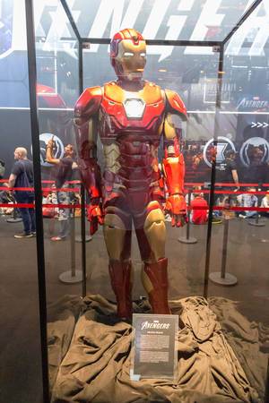 Marvel Avengers Iron Man costume, exhibited at the German games fair Gamescom