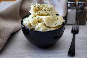 Mashed Potatoes in a Bowl